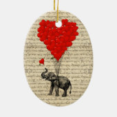 Elephant- en hartvormige ballonnen keramisch ornament (Achterkant)