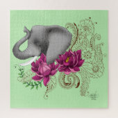 Elephant en Henna Legpuzzel (Verticaal)