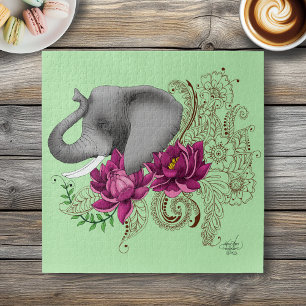 Elephant en Henna Legpuzzel