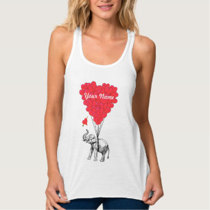Elephant en liefdesharten tanktop