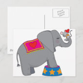Elephant en muis briefkaart (Voorkant / Achterkant)