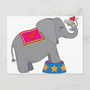 Elephant en muis briefkaart