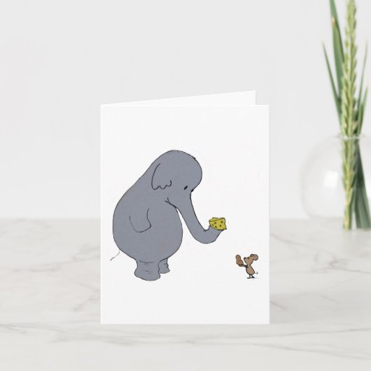Elephant en muis kaart (Voorkant)