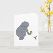 Elephant en muis kaart (Gele Bloem)