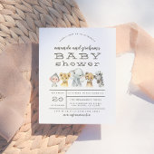 Elephant en Oerwoud Friends Rustisch Baby shower Uitnodiging Briefkaart
