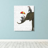 Elephant en Penguin Canvas Afdruk (Insitu (Houten vloer))