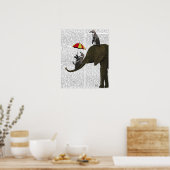 Elephant en Penguin Poster (Keuken)