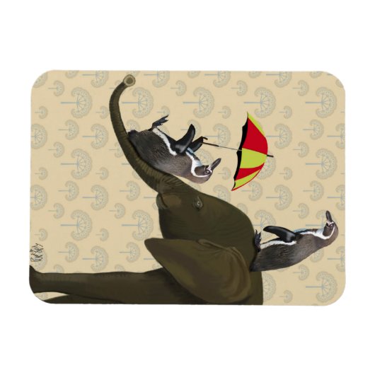 Elephant en pinguïns magneet (Horizontaal)