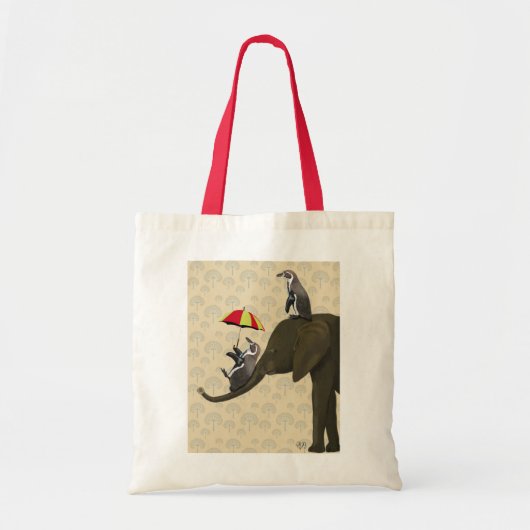 Elephant en pinguïns tote bag (Voorkant)