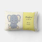 Elephant en Polka dots, Geel en Grijs Baby S Kussen (Achterkant)