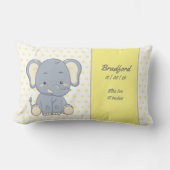 Elephant en Polka dots, Geel en Grijs Baby S Kussen (Voorkant)