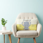 Elephant- en poolpunten, geel en grijs kussen (Stoel)