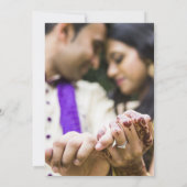 Elephant en Scarf Indian Engagement Party Kaart (Achterkant)