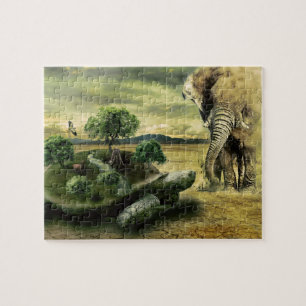 Elephant en schildpad legpuzzel