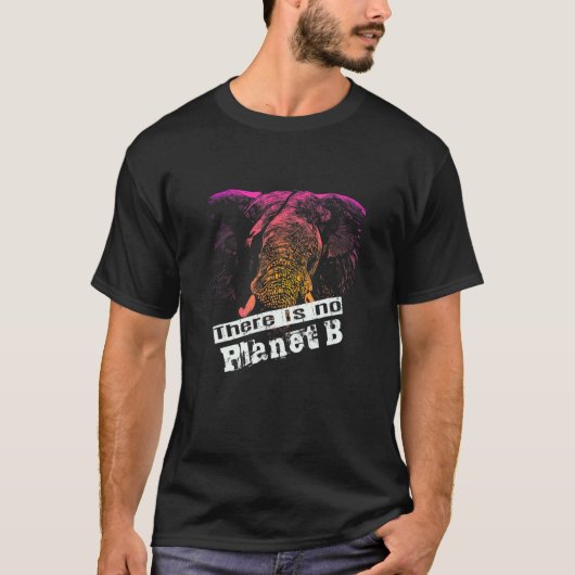 ELEPHANT ER IS GEEN PLANET B klimaatverandering T-shirt (Voorkant)