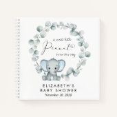 Elephant Eucalyptus Baby Boy Shower Notitieboek (Voorkant)