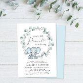 Elephant Eucalyptus Baby Boy Sprinkle Kaart