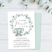 Elephant Eucalyptus Baby shower Kaart