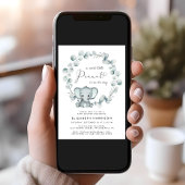 Elephant Eucalyptus Baby shower Kaart