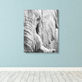Elephant Eye Canvas Afdruk (Insitu (Houten vloer))