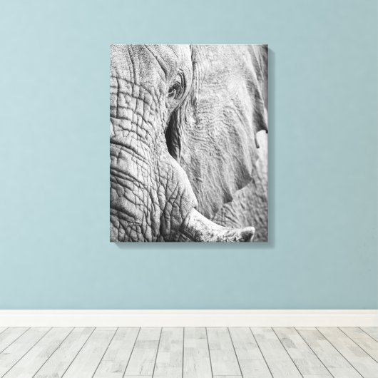 Elephant Eye Canvas Afdruk (Insitu (Houten vloer))