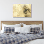 Elephant Eye Closeup Canvas Print (Insitu (Slaapkamer))