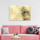 Elephant Eye Closeup Canvas Print (Insitu (Woonkamer))
