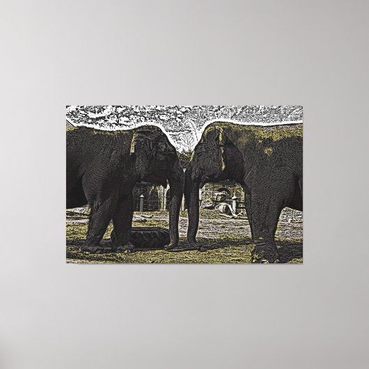 Elephant Eyes Canvas Afdruk (Voorkant)