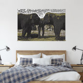 Elephant Eyes Canvas Afdruk (Insitu (Slaapkamer))