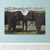 Elephant Eyes Canvas Afdruk (Insitu (Houten vloer))