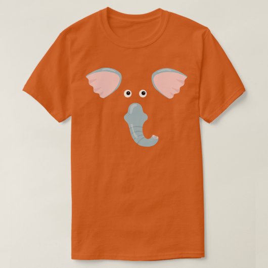 Elephant Face Animal Elephant Costuum T-shirt (Design voorkant)