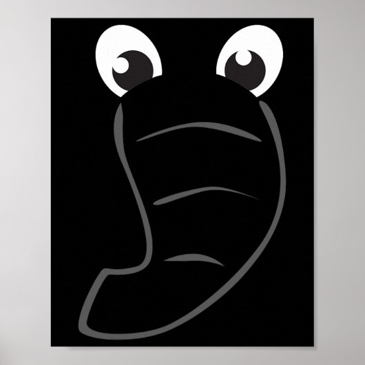 Elephant Face Cute Kinder Halloween Costume Animal Poster (Voorkant)