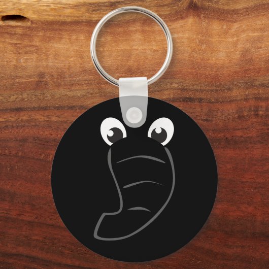Elephant Face Cute Kinder Halloween Costume Animal Sleutelhanger (Voorkant)