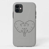 Elephant face silhouet Case-Mate iPhone case (Achterkant)
