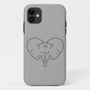 Elephant face silhouet Case-Mate iPhone case
