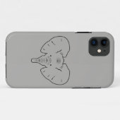 Elephant face silhouet Case-Mate iPhone case (Achterkant (horizontaal))
