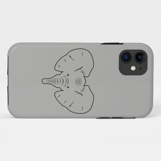 Elephant face silhouet Case-Mate iPhone case (Achterkant (horizontaal))