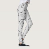 Elephant face silhouet leggings (Rechts)