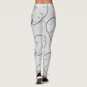 Elephant face silhouet leggings (Achterkant)