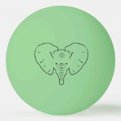 Elephant face silhouet pingpongbal (Achterkant)