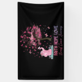 Elephant Faith Hope Love Breast Cancer Awareness Spandoek (Verticaal)