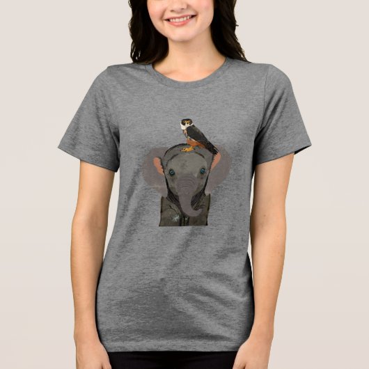 ELEPHANT & FALCON Tri-Blend SHIRT (Voorkant)
