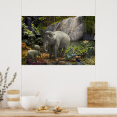 ELEPHANT FAMILIE "GROENE KAMER" #2 POSTER (Keuken)