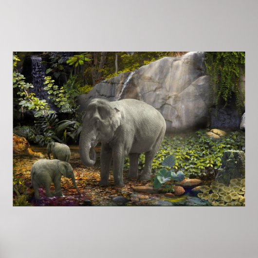 ELEPHANT FAMILIE "GROENE KAMER" #2 POSTER (Voorkant)
