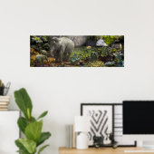 ELEPHANT FAMILIE "GROENE KAMER" POSTER (Thuiskantoor)