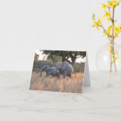 ELEPHANT FAMILIE KAART (Gele Bloem)