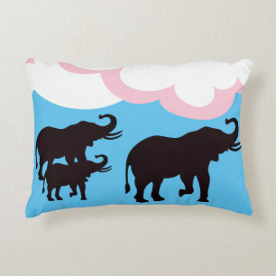 Elephant Family Accent Pillow Accent Kussen