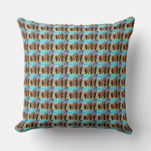 Elephant Family at Sunrise Pattern Kussen