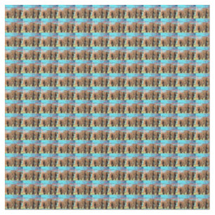 Elephant Family at Sunrise Pattern Stof