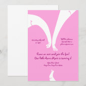 Elephant Family Girl Birthday Uitnodiging (Voorkant / Achterkant)